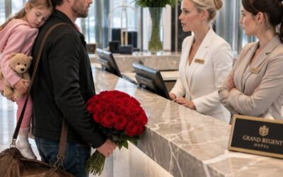Owdowiały ojciec został odprawiony z hotelu, w którym mieszkał, trzymając w ramionach swoją śpiącą córkę… ale zanim personel zorientował się, kim on naprawdę jest, było już za późno.
