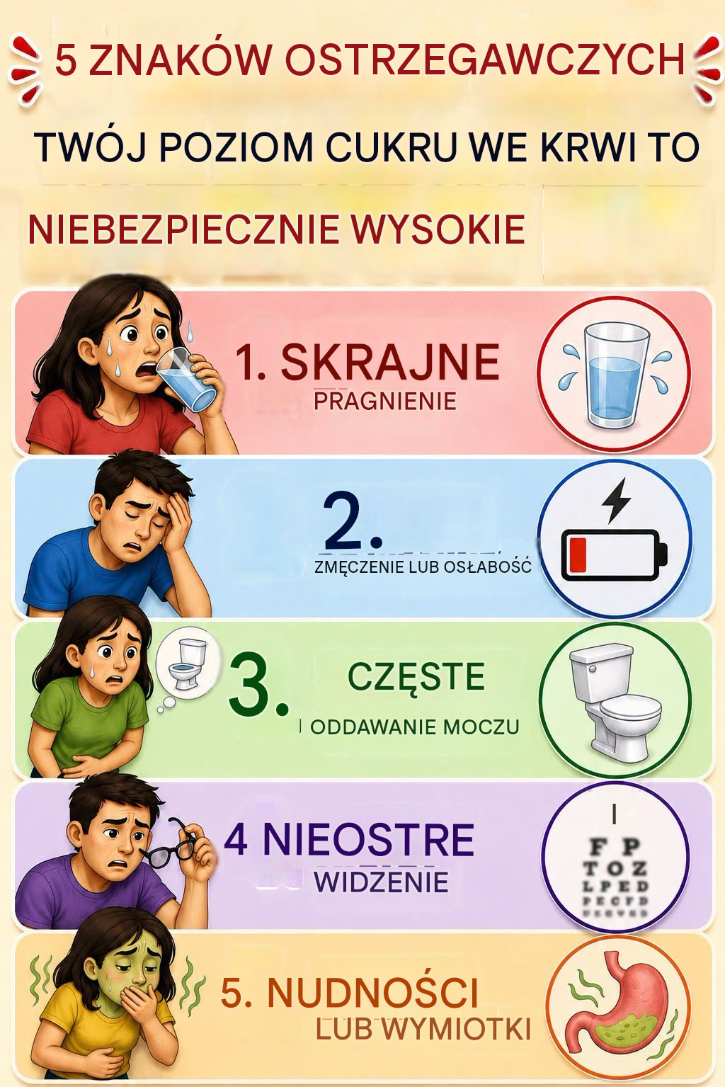 13 ostrzegawczych objawów wysokiego poziomu cukru we krwi i 9 sposobów na przejęcie kontroli nad swoim zdrowiem
