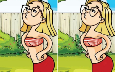 Znajdź 1 różnicę: Blondynka w ogrodzie!