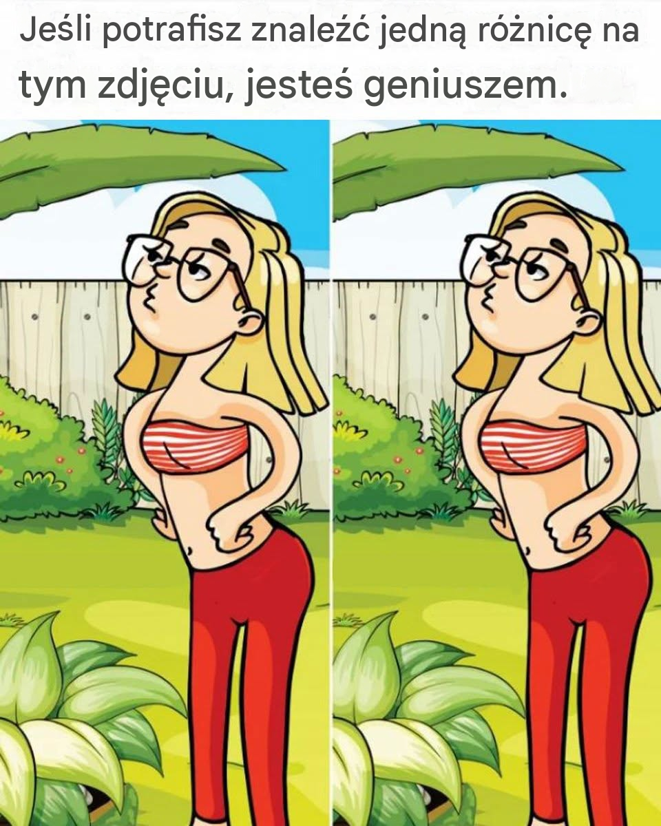 Znajdź 1 różnicę: Blondynka w ogrodzie!
