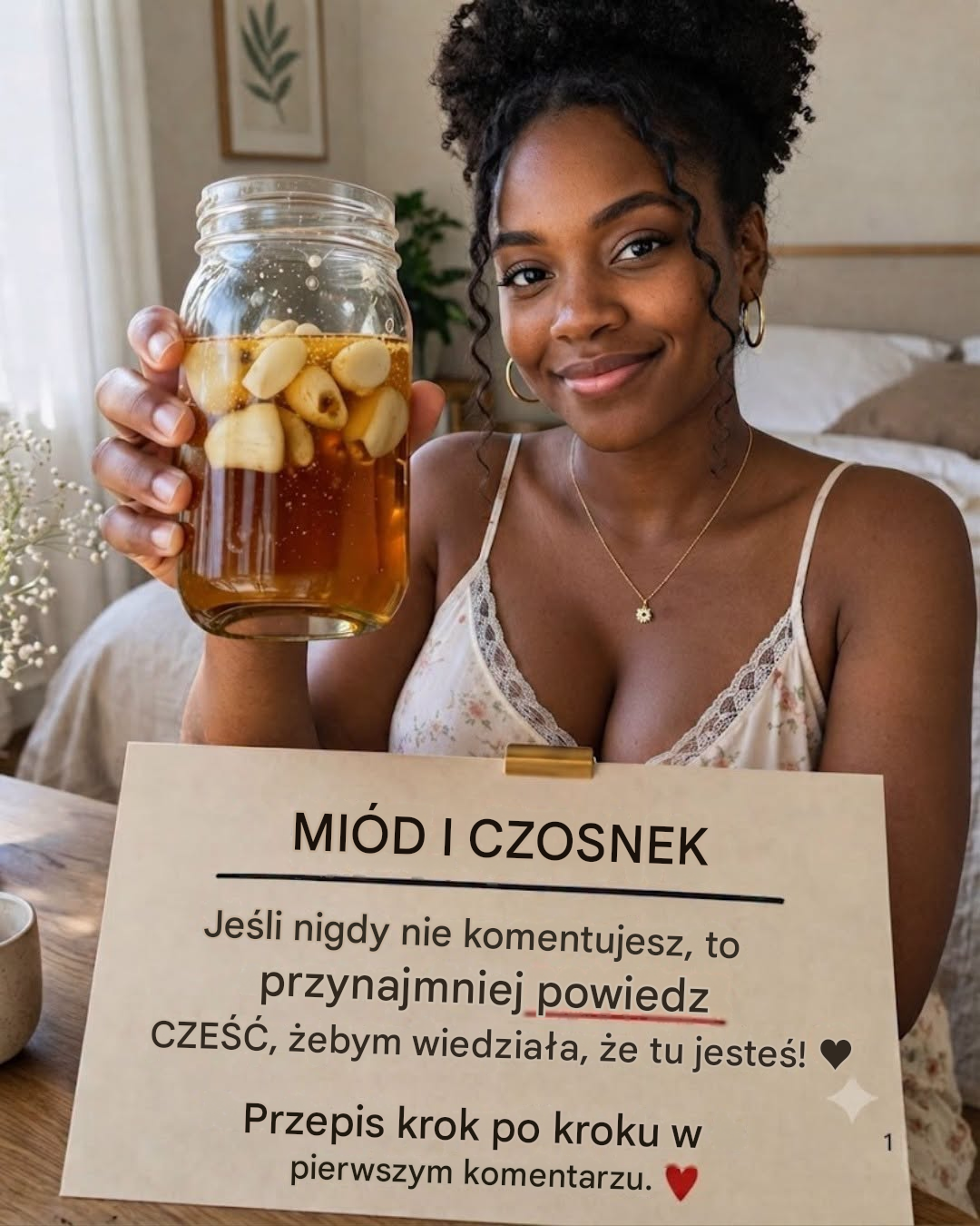 Przepis na miód czosnkowy