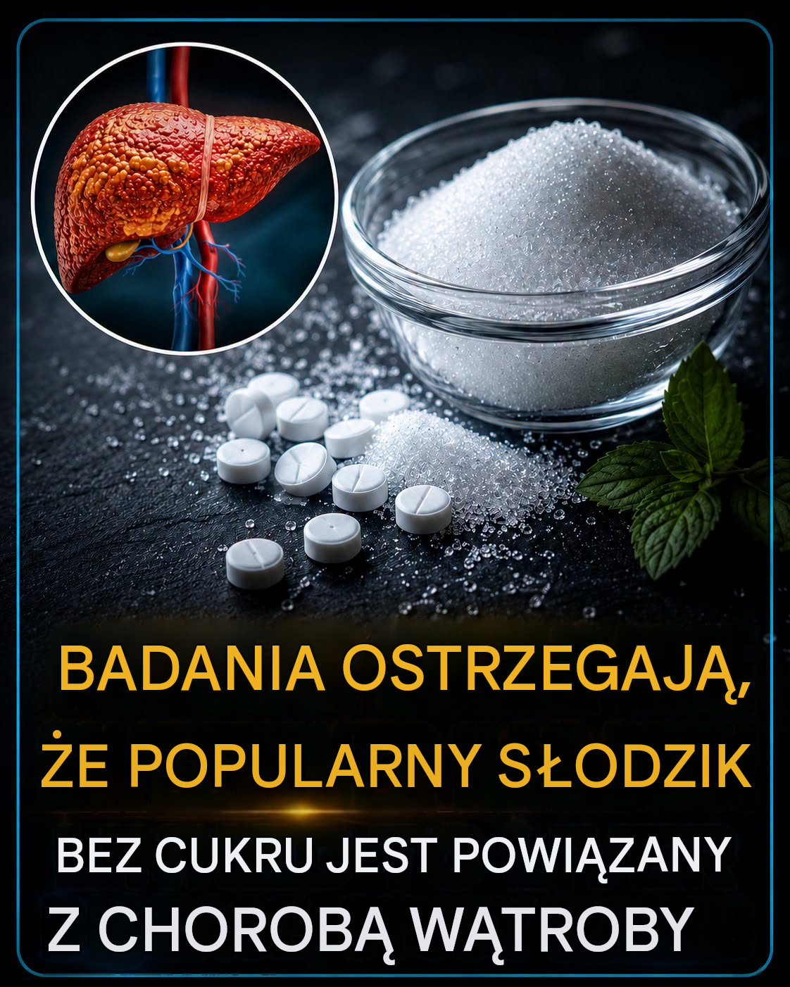 Badania ostrzegają, że popularny słodzik bez cukru może powodować choroby wątroby