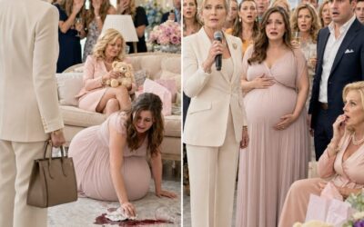Podczas baby shower mojej córki, wszedłem i zobaczyłem ją na kolanach szorującą rozlane wino z dywanu. Jej teściowa siedziała na sofie, otwierała prezenty i kpiła ze swojej wagi. Podniosłem córkę, wziąłem mikrofon od DJ-a i wypowiedziałem pięć słów, które uciszyły całą salę balową: „Fundusz powierniczy zniknął”.
