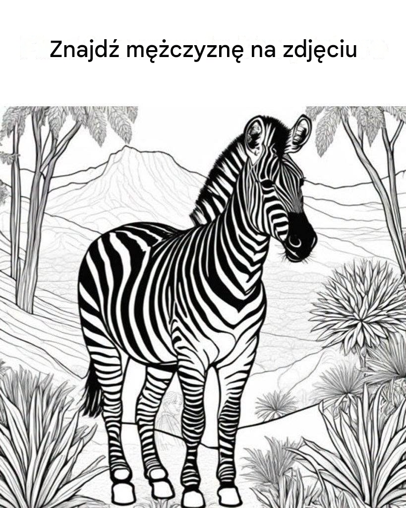 Znajdź mężczyznę na zdjęciu.