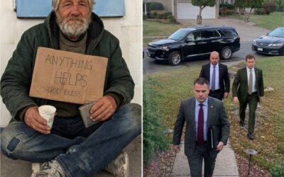 Wcisnąłem ostatnie 20 dolarów w dłoń drżącego staruszka na stacji benzynowej – następnego dnia pod moje drzwi podjechały trzy czarne SUV-y