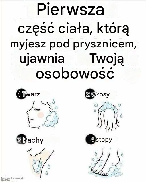 Część ciała, którą myjesz jako pierwszą podczas kąpieli, ujawnia Twoją osobowość