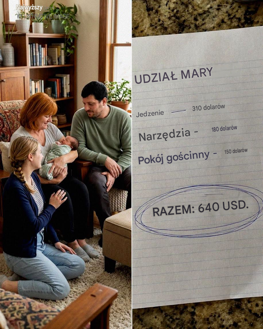 Mój zięć wręczył mi rachunek na 640 dolarów po tym, jak przez dwa tygodnie pomagałam mojemu nowonarodzonemu wnukowi – więc zapłaciłam i dałam mu nauczkę, której nigdy nie zapomni