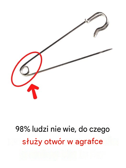 Do czego służy ten malutki otwór w agrafce?
