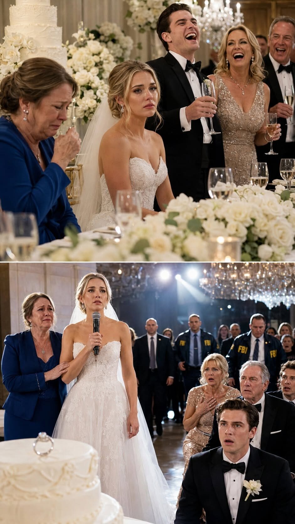 Moi teściowie wznieśli toast weselny, kpiąc z ubóstwa mojej matki, by ugościć 500 gości, a kiedy mój narzeczony dołączył do śmiechu, zdałem sobie sprawę, że nie żenię się z rodziną – wchodzę do gniazda żmij. Cicho wziąłem mikrofon, wyjawiłem sekret o ich „fortunie”, przez co muzyka ucichła, i zostawiłem pierścionek na torcie, wychodząc na zawsze.