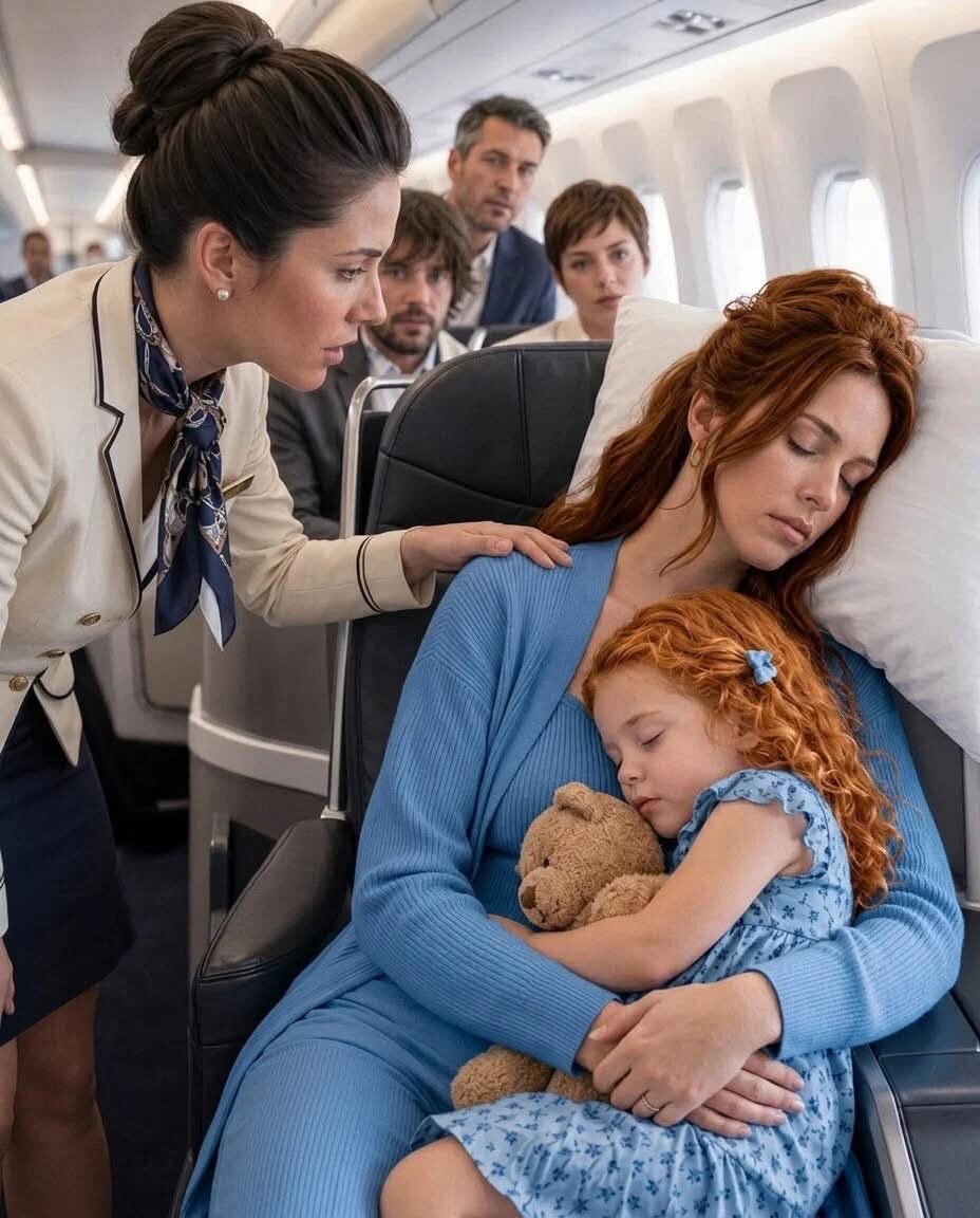 Samotna matka spała na miejscu 8A — aż do momentu, gdy kapitan zapytał przez interkom: „Czy na pokładzie jest pilot myśliwca?”