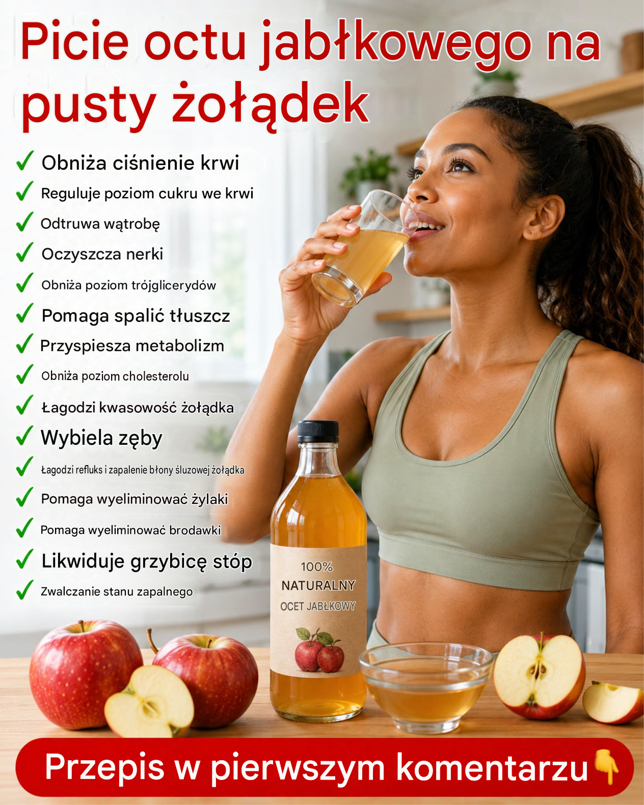 Vinaigre de cidre de pomme: właściwości, bienfaits możliwe i komentarz le consommer na toute courier