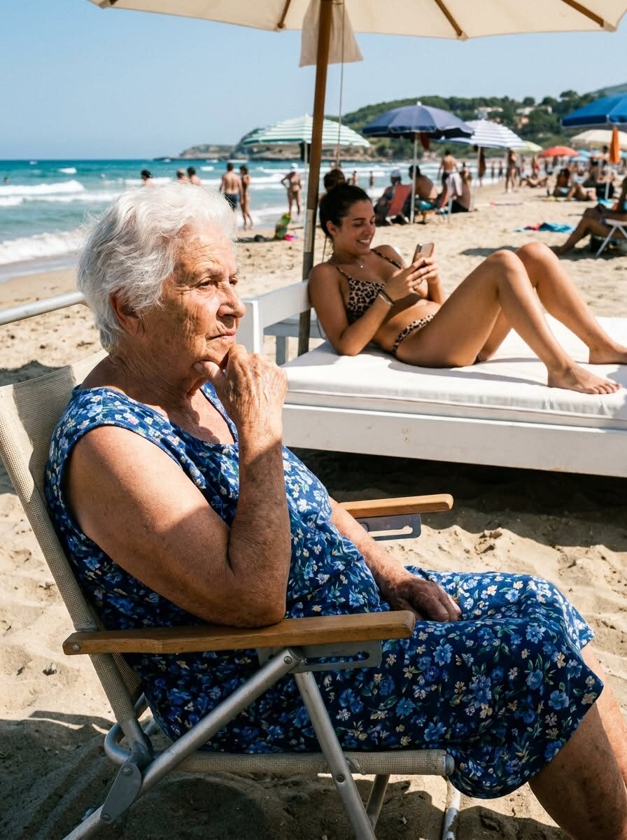Babcia Rose spędza swoje 90. urodziny w kurorcie nadmorskim ze swoim…
