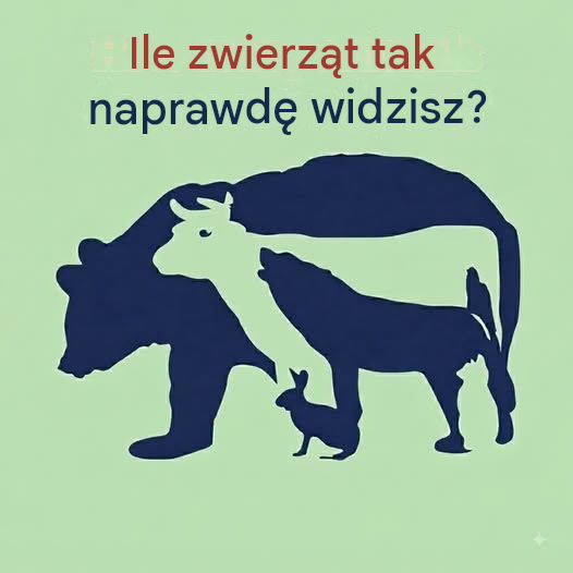 Ile zwierząt tak naprawdę widzisz? Iluzja optyczna, która rzuca wyzwanie Twoim oczom