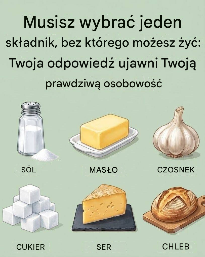 Wybierz jeden składnik, bez którego możesz się obejść, a on ujawni Twoją prawdziwą osobowość