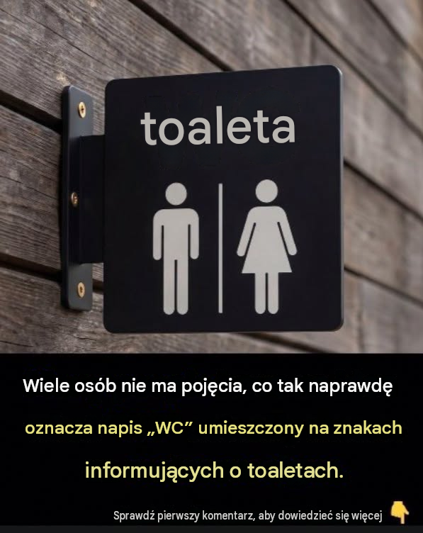 Co tak naprawdę oznacza „WC” na znakach toalet?