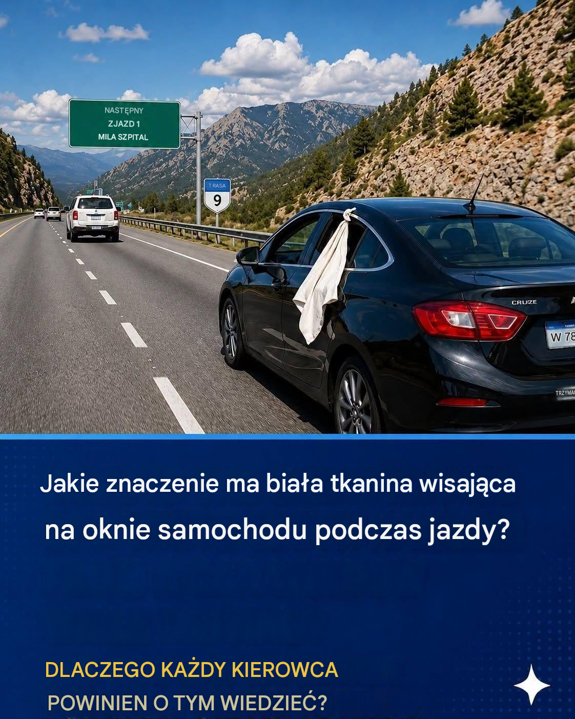 Biała tkanina w szybach samochodowych