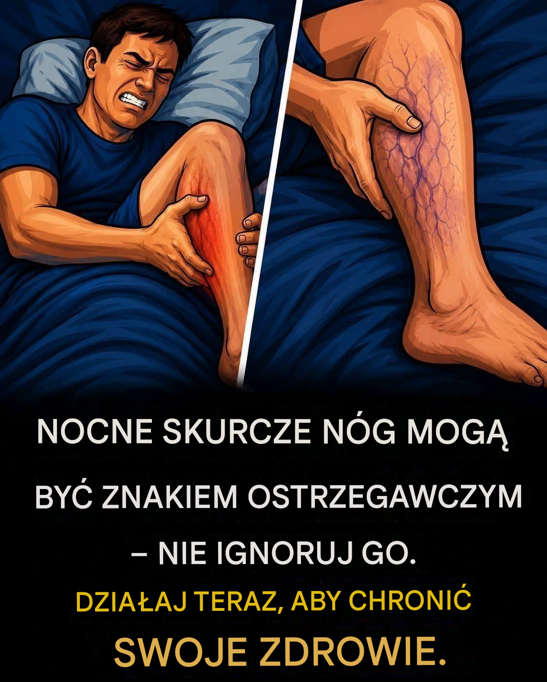 Jeśli odczuwasz skurcze nóg w nocy, musisz o tym natychmiast wiedzieć
