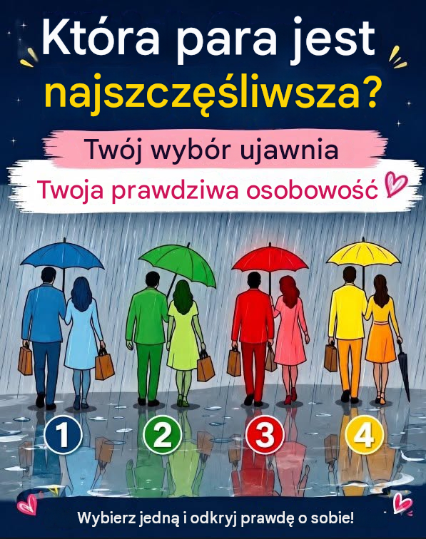 Która para jest najszczęśliwsza? Twój wybór ujawnia Twoją prawdziwą osobowość