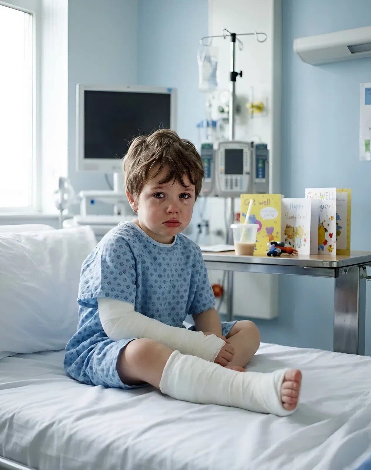 „Proszę, nie zdejmuj tego” – błagał lekarza mały chłopiec, gdy chciał, żeby zdjęto mu gips: myśleliśmy, że to tylko zwykła zachcianka lub dziecinny strach, ale okazało się, że…