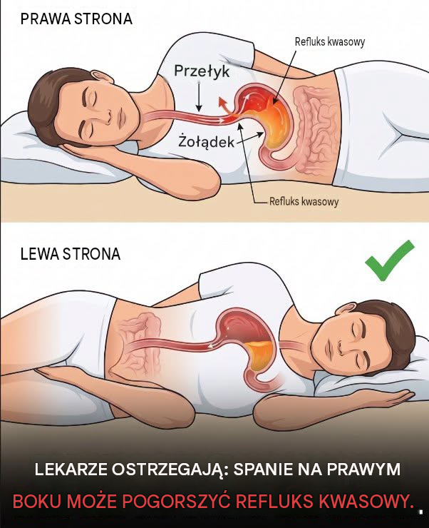 Lekarze ostrzegają: pozycja podczas snu może wpływać na objawy refluksu żołądkowego