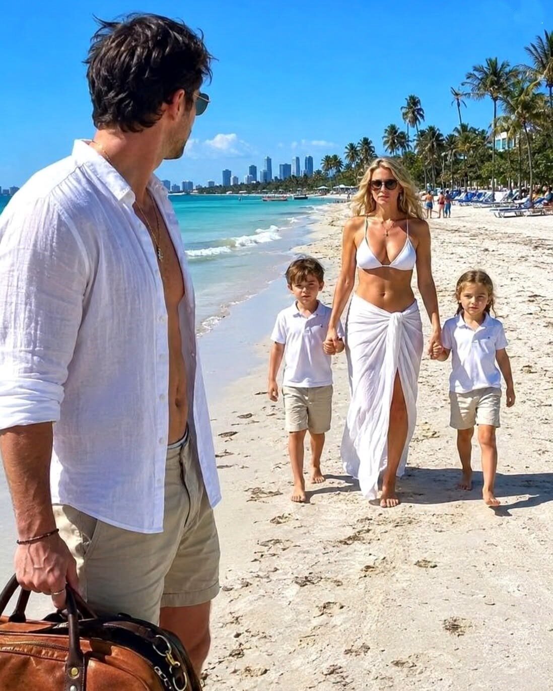 Poleciał na Florydę, żeby zapomnieć o kobiecie, która go złamała – a potem zobaczył swoją byłą na plaży z bliźniakami, które miały takie same oczy jak on