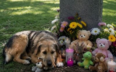 Pies nieznajomego przez rok pilnował grobu mojego syna — aż pewnego dnia pojawił się pod moimi drzwiami z czymś w pysku, co zmieniło wszystko… 🐕💔
