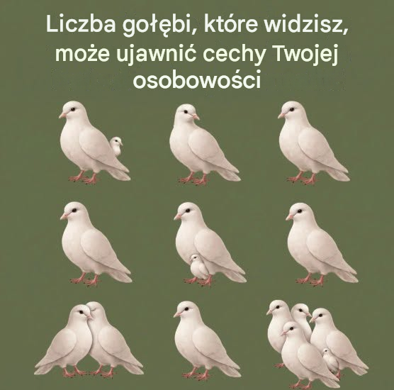 Test wizualny: Ile gołębi zobaczysz jako pierwszych? Zaskoczy Cię, co to o Tobie mówi.