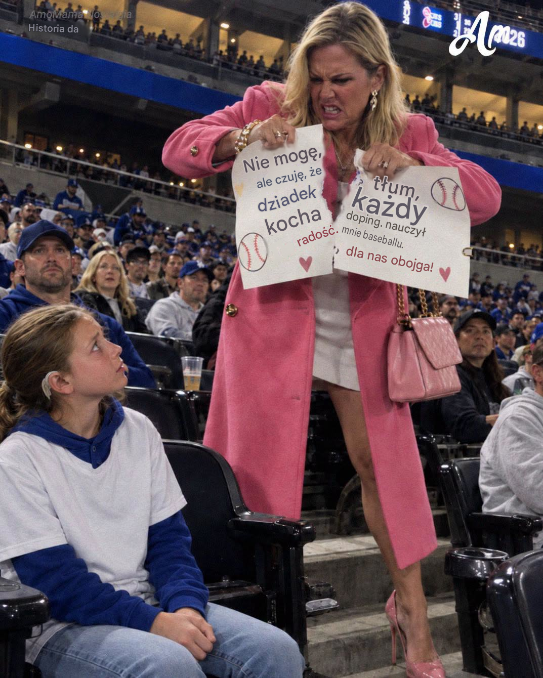 Pewna kobieta podarła na pół ręcznie wykonany znak mojej głuchej 11-letniej siostry podczas meczu baseballowego – wtedy jej ulubiony zawodnik zobaczył wszystko i dał jej nauczkę