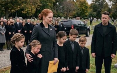 Weszłam na pogrzeb rodzinny mojego byłego męża z piątką dzieci… Kiedy zobaczył swoją twarz w każdym dziecku, kobieta, która nas złamała, zrozumiała, że ​​jej sekret się skończył