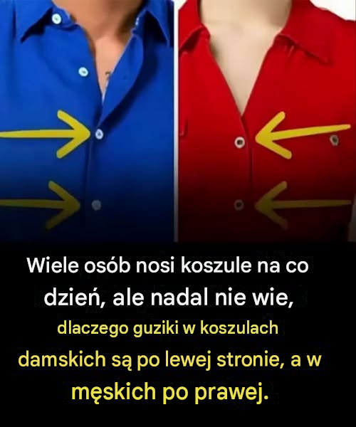 Prawdziwy powód, dla którego guziki w koszulach damskich różnią się od guzików w męskich