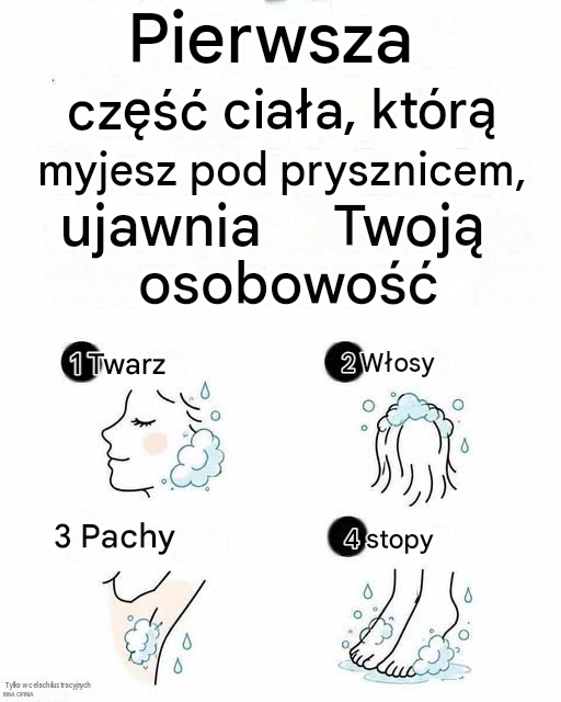 Część ciała, którą myjesz jako pierwszą podczas kąpieli, ujawnia Twoją osobowość