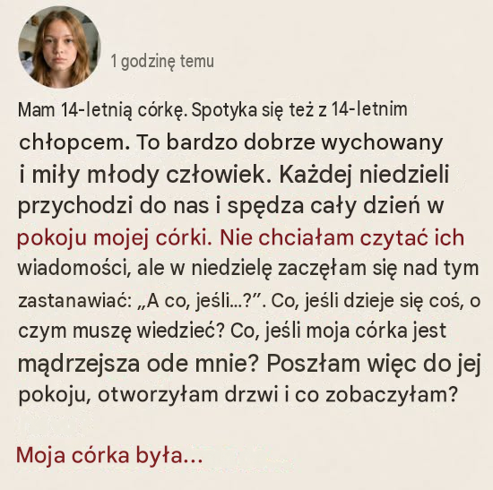 Wchodzi do pokoju swojej nastoletniej córki bez pukania: to, co odkrywa, doprowadza ją do łez
