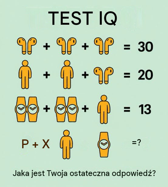 Ta łamigłówka matematyczna stanowi wyzwanie dla mózgu: czy uda Ci się znaleźć prawidłową odpowiedź za pierwszym razem?