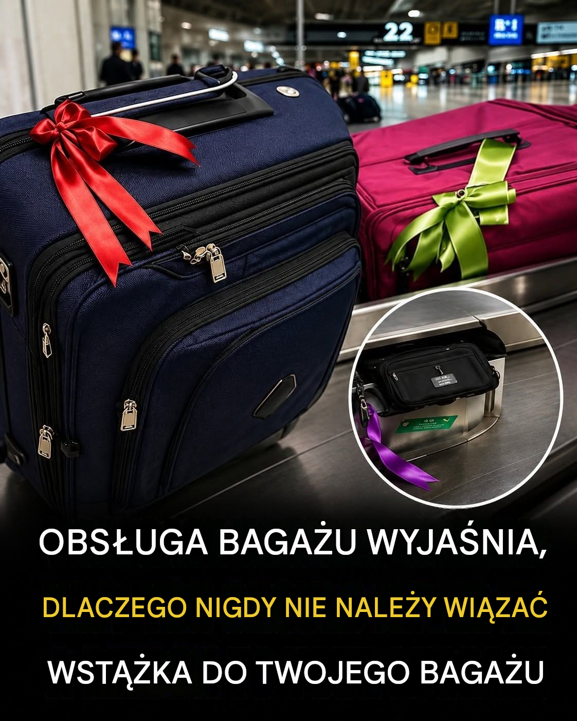 Dlaczego pracownicy obsługi bagażu twierdzą, że nigdy nie należy przywiązywać wstążki do walizki