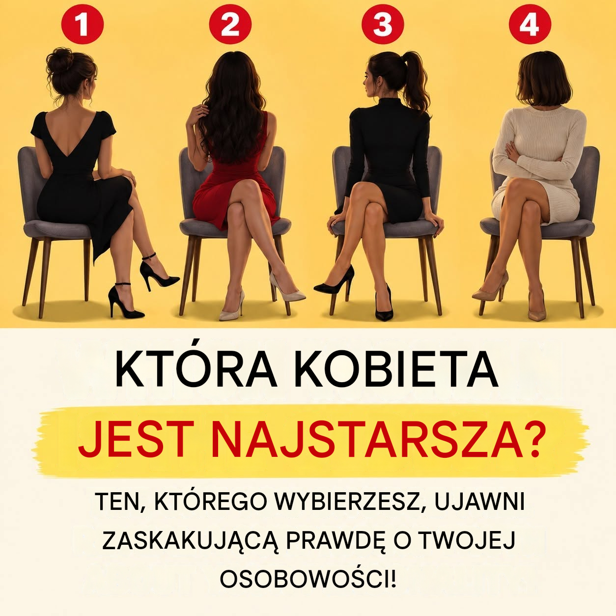 Która kobieta wygląda najstarej… Ten test osobowości ma ujawnić Twój prawdziwy charakter