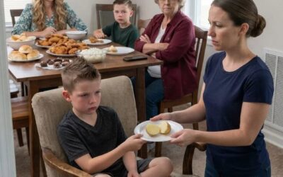 W naszym wiejskim domu moja teściowa i bratowa zajadały się smażonym kurczakiem, podczas gdy mój siedmioletni syn siedział samotnie w kącie i jadł zimnego ziemniaka. „Dzieci, które nie są prawdziwą rodziną, muszą nauczyć się, gdzie ich miejsce” – powiedzieli.