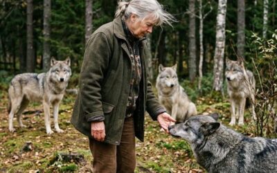 Babcia Anna uratowała kiedyś cztery wilcze szczenięta, nie mając pojęcia, że wiele lat później wrócą do jej życia w najbardziej niezwykły sposób… 😱🐺