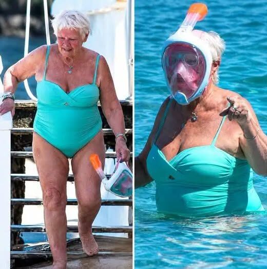Judi Dench w wieku 91 lat: jej pojawienie się na plaży daje nam piękną lekcję życia