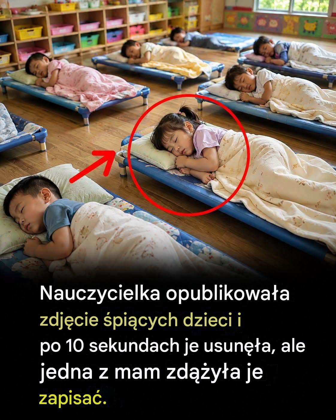Nauczycielka udostępniła słodkie zdjęcie z drzemki, a następnie usunęła je zaledwie 10 sekund później — ale niektórzy rodzice już je zachowali🥹