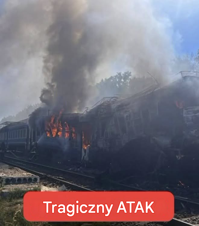 Rosja zestrzeliła pociąg przewożący ludzi