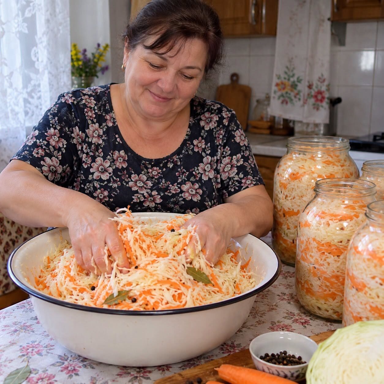 Chrupiąca, soczysta i tak dobra, że chce się ją jeść prosto ze słoika – kiszona kapusta według sprawdzonego przepisu